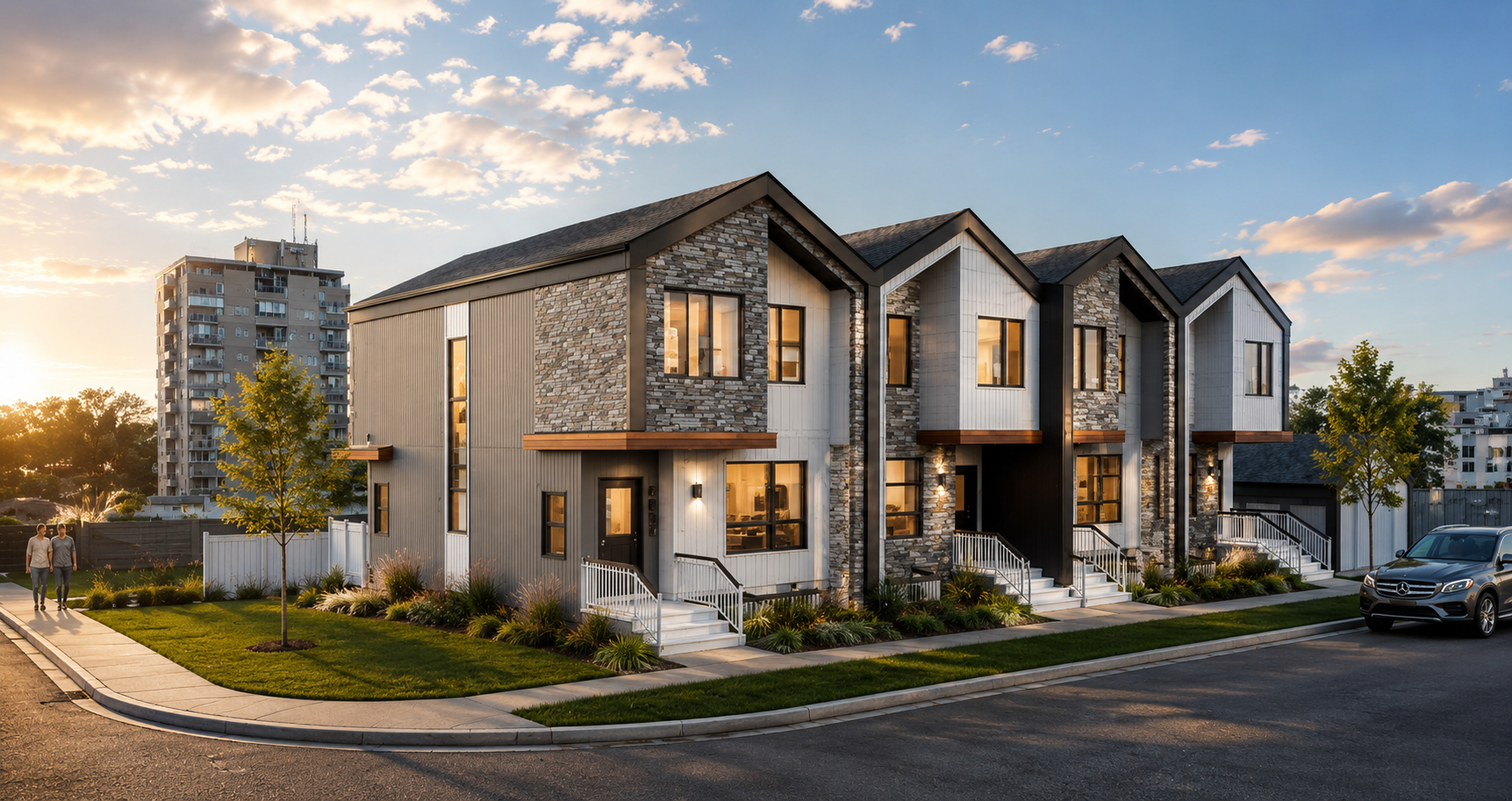 Montgomery Rowhouses rendering NW Calgary