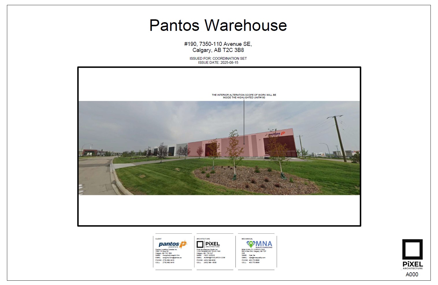 Pantos Logistics Warehouse interior Calgary