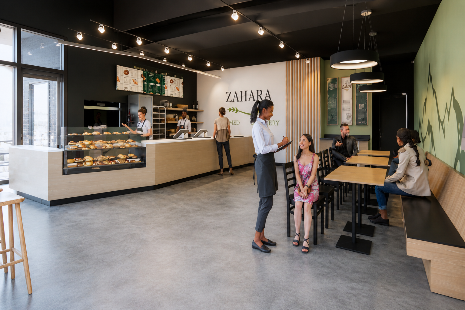 Zaatara Artisan Bakery interior rendering Bowness Calgary